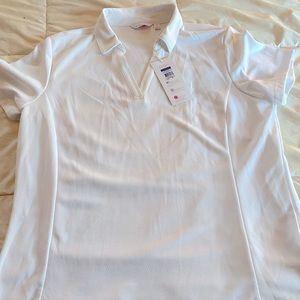 Lady Hagen White Short Sleeved Golf Shirt